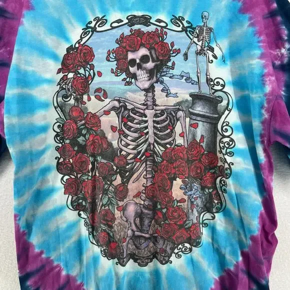GRATEFULL DEAD Shirt Mens L LIQUID BLUE 1995 30th Aniv Pat Maguire Tie Dye VTG